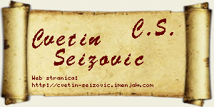 Cvetin Seizović vizit kartica